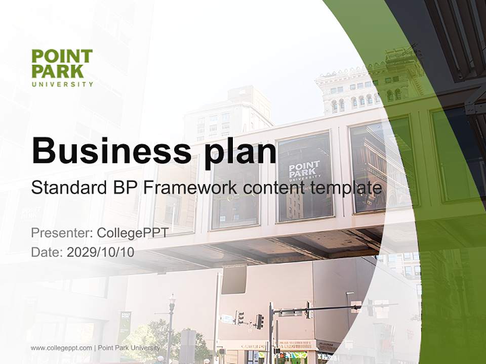 Point Park University Competition/Entrepreneurship Contest PPT Template4:3 ratio PPT effect preview image9