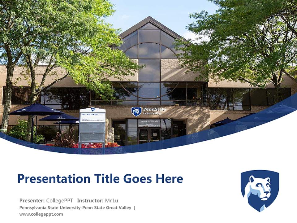 Pennsylvania State University-Penn State Great Valley Course/Courseware Creation PPT Template4:3 ratio PPT effect preview image5