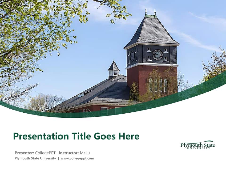 Plymouth State University Course/Courseware Creation PPT Template4:3 ratio PPT effect preview image5
