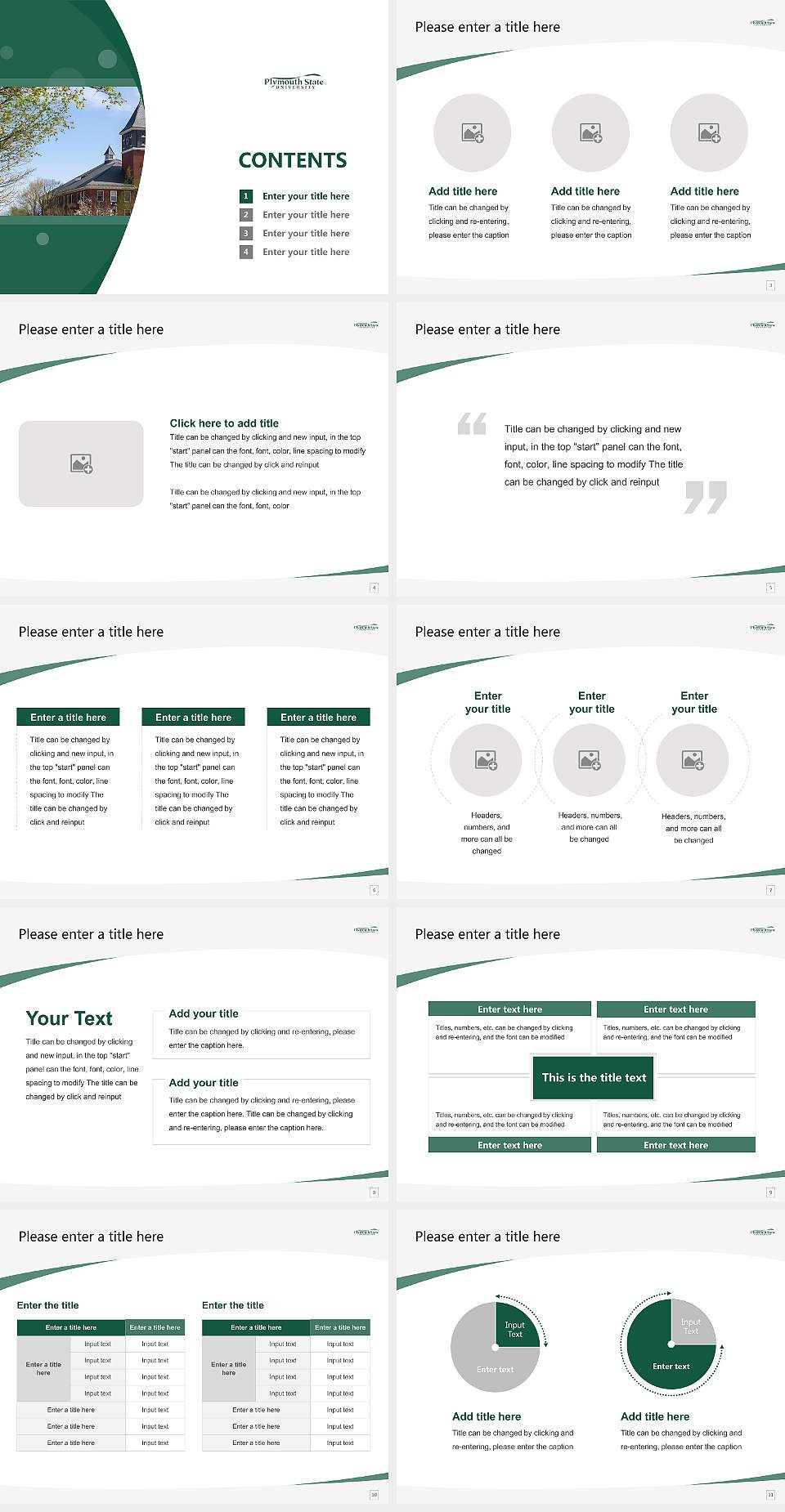 Plymouth State University Course/Courseware Creation PPT Template4:3 ratio PPT effect preview image2