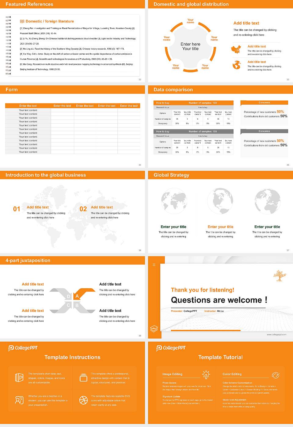 Pitzer College Thesis Proposal/Graduation Defense PPT Template16:9 ratio PPT effect preview image4