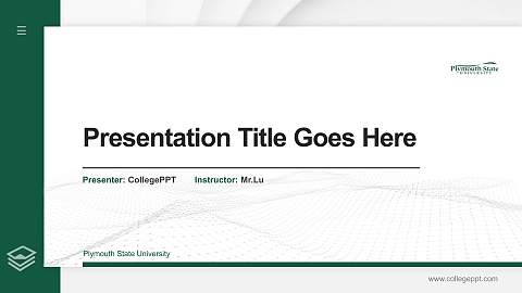 Plymouth State University Thesis Proposal/Graduation Defense PPT Template