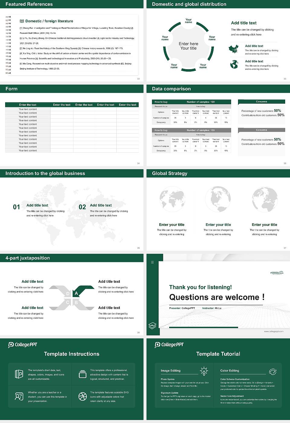 Plymouth State University Thesis Proposal/Graduation Defense PPT Template16:9 ratio PPT effect preview image4