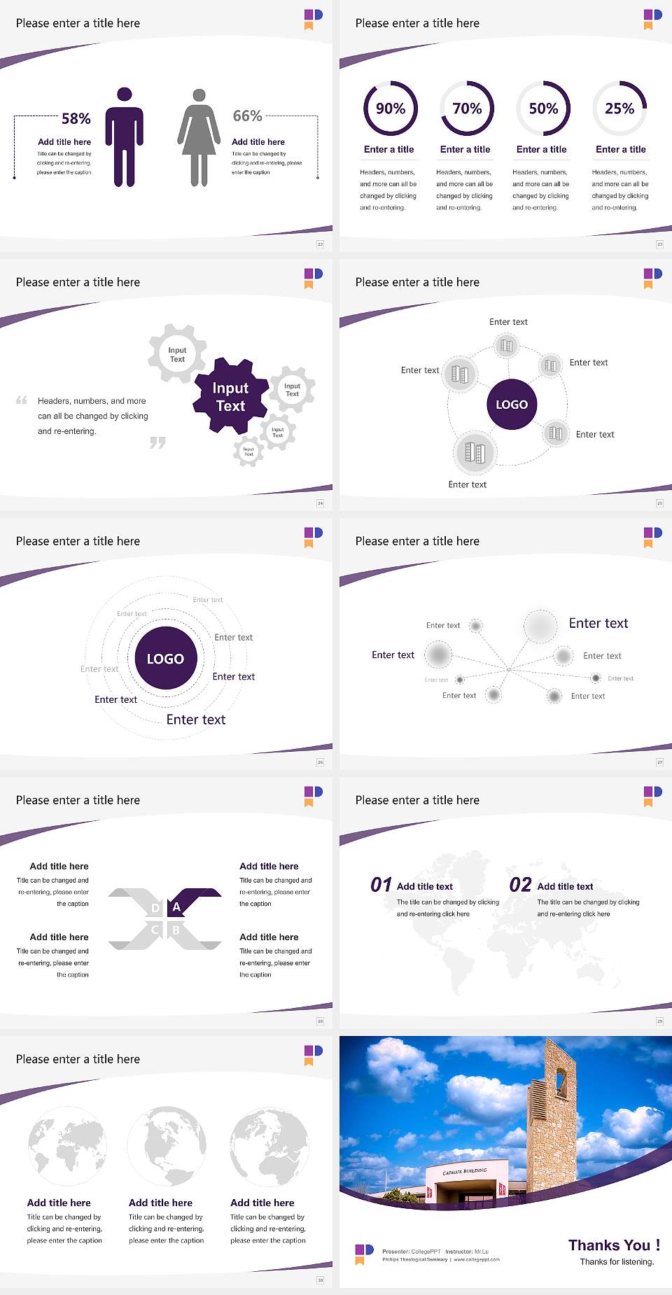 Phillips Theological Seminary Course/Courseware Creation PPT Template4:3 ratio PPT effect preview image4
