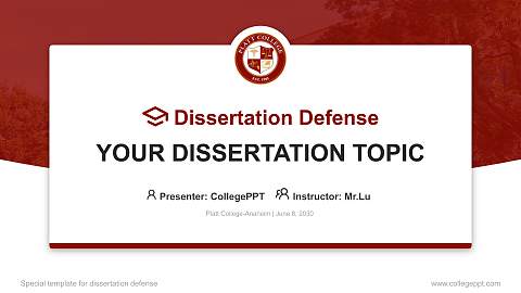 Platt College-Anaheim Graduation Thesis Defense PPT Template
