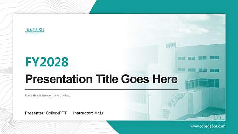 Ponce Health Sciences University-East Academic Presentation/Research Findings Report PPT Template