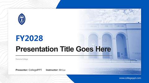 Pomona College Academic Presentation/Research Findings Report PPT Template