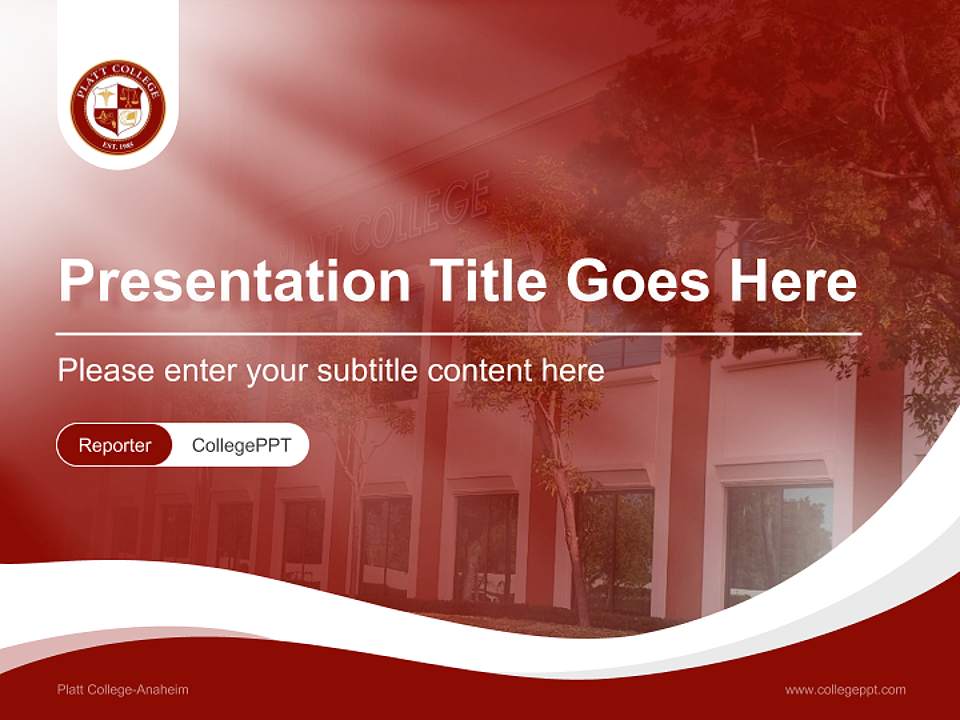 Platt College-Anaheim Lecture Sharing and Networking Event PPT Template4:3 ratio PPT effect preview image4
