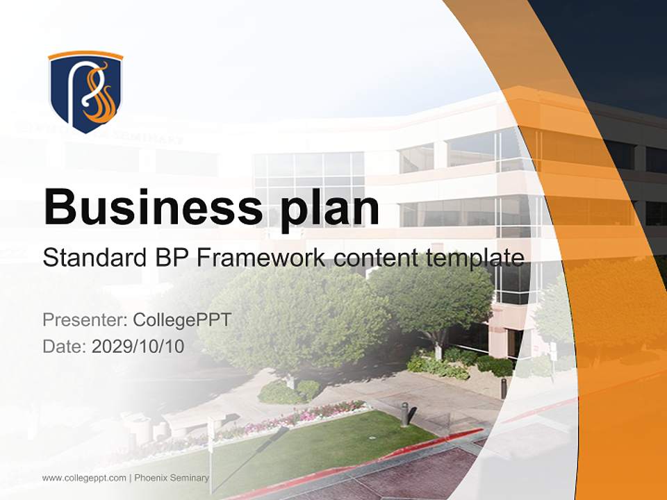 Phoenix Seminary Competition/Entrepreneurship Contest PPT Template4:3 ratio PPT effect preview image9