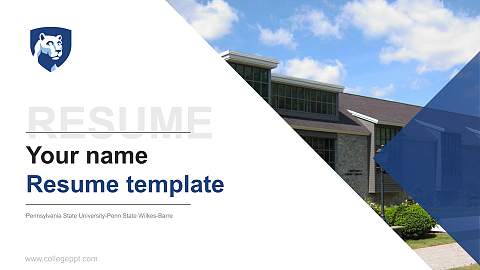 Pennsylvania State University-Penn State Wilkes-Barre Resume PPT Template
