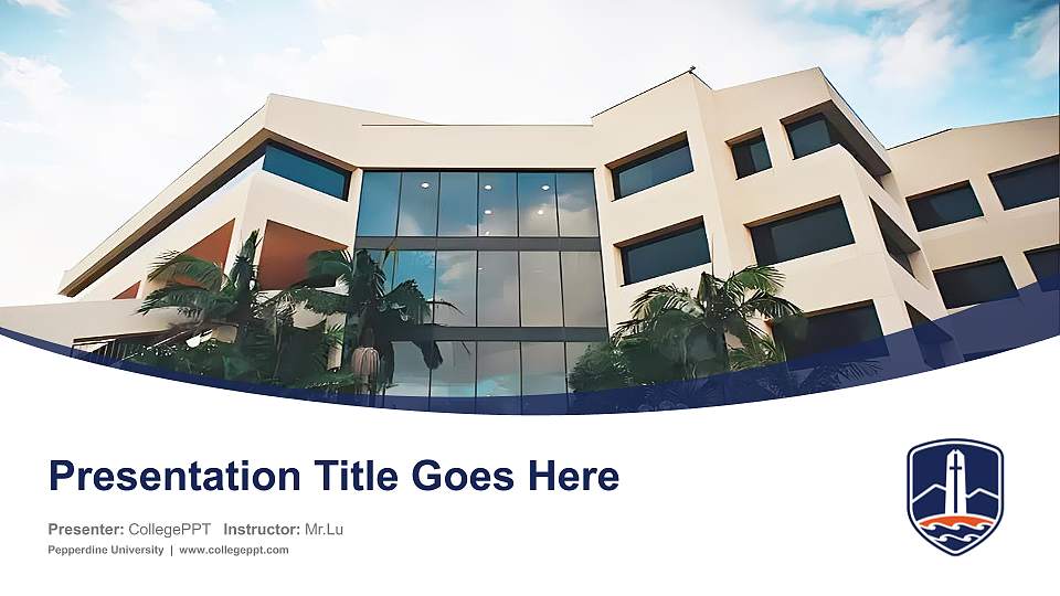 Pepperdine University Course/Courseware Creation PPT Template16:9 ratio PPT effect preview image