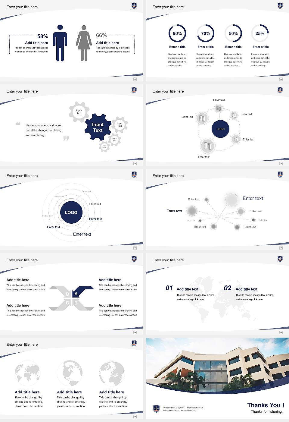 Pepperdine University Course/Courseware Creation PPT Template16:9 ratio PPT effect preview image4