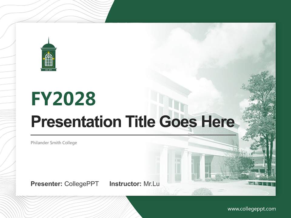 Philander Smith College Academic Presentation/Research Findings Report PPT Template4:3 ratio PPT effect preview image5