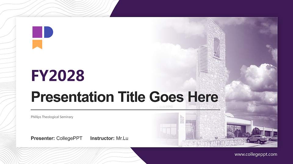 Phillips Theological Seminary Academic Presentation/Research Findings Report PPT Template16:9 ratio PPT effect preview image
