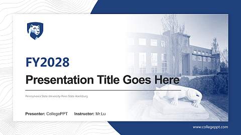 Pennsylvania State University-Penn State Harrisburg Academic Presentation/Research Findings Report PPT Template