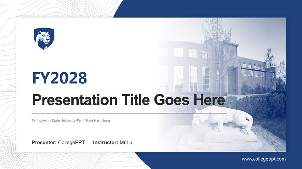 Pennsylvania State University-Penn State Harrisburg Academic Presentation/Research Findings Report PPT Template16:9 ratio PPT effect preview image1