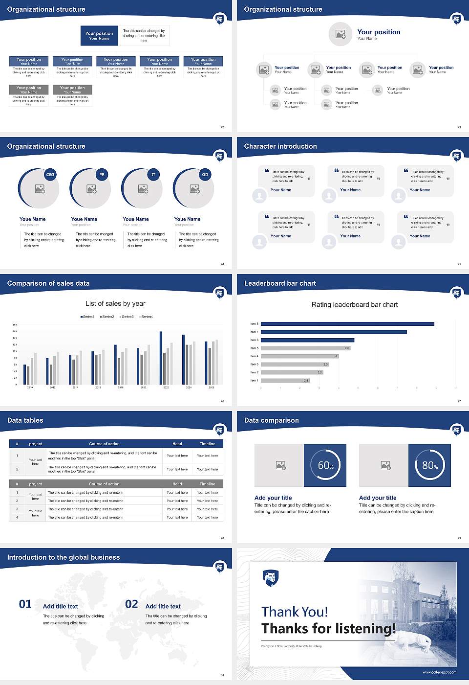 Pennsylvania State University-Penn State Harrisburg Academic Presentation/Research Findings Report PPT Template16:9 ratio PPT effect preview image4
