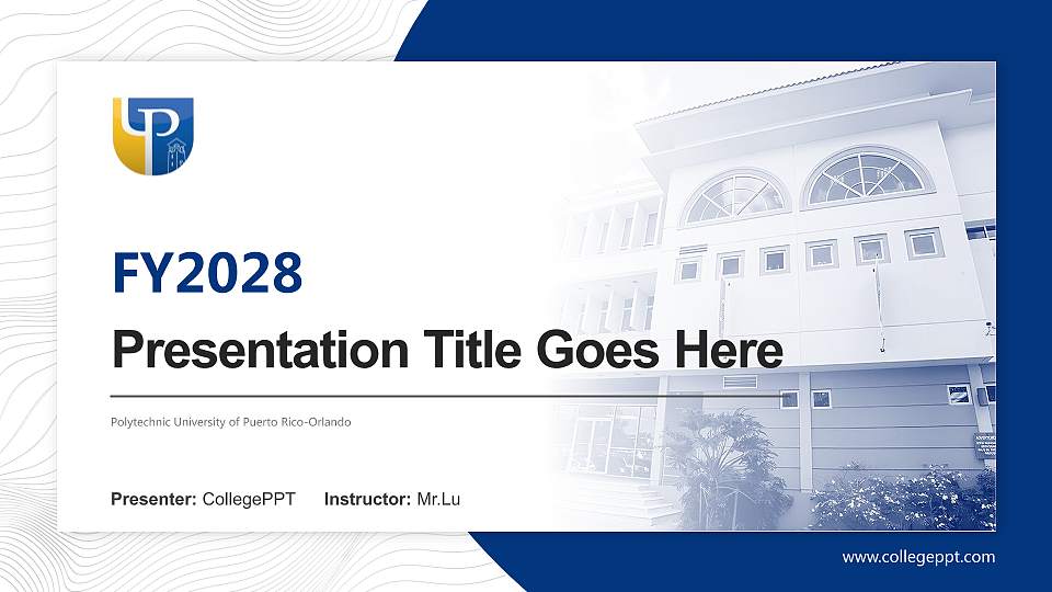 Polytechnic University of Puerto Rico-Orlando Academic Presentation/Research Findings Report PPT Template16:9 ratio PPT effect preview image