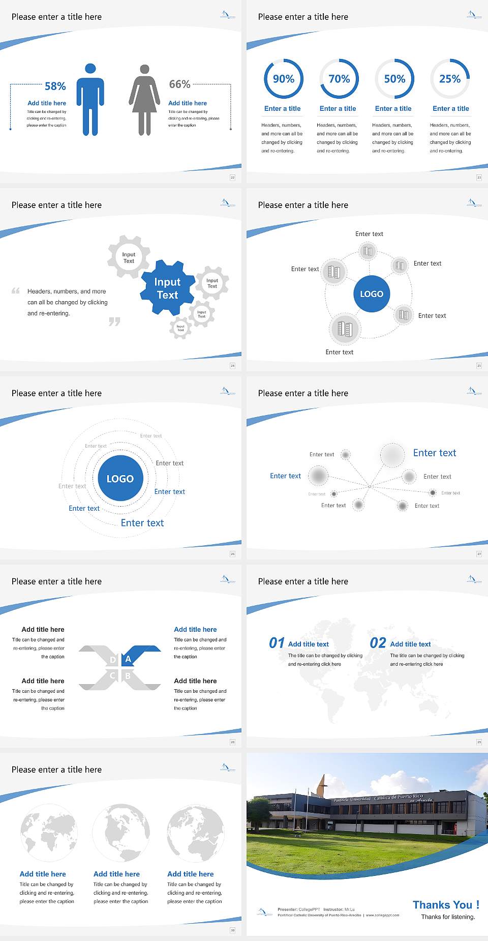 Pontifical Catholic University of Puerto Rico-Arecibo Course/Courseware Creation PPT Template4:3 ratio PPT effect preview image4