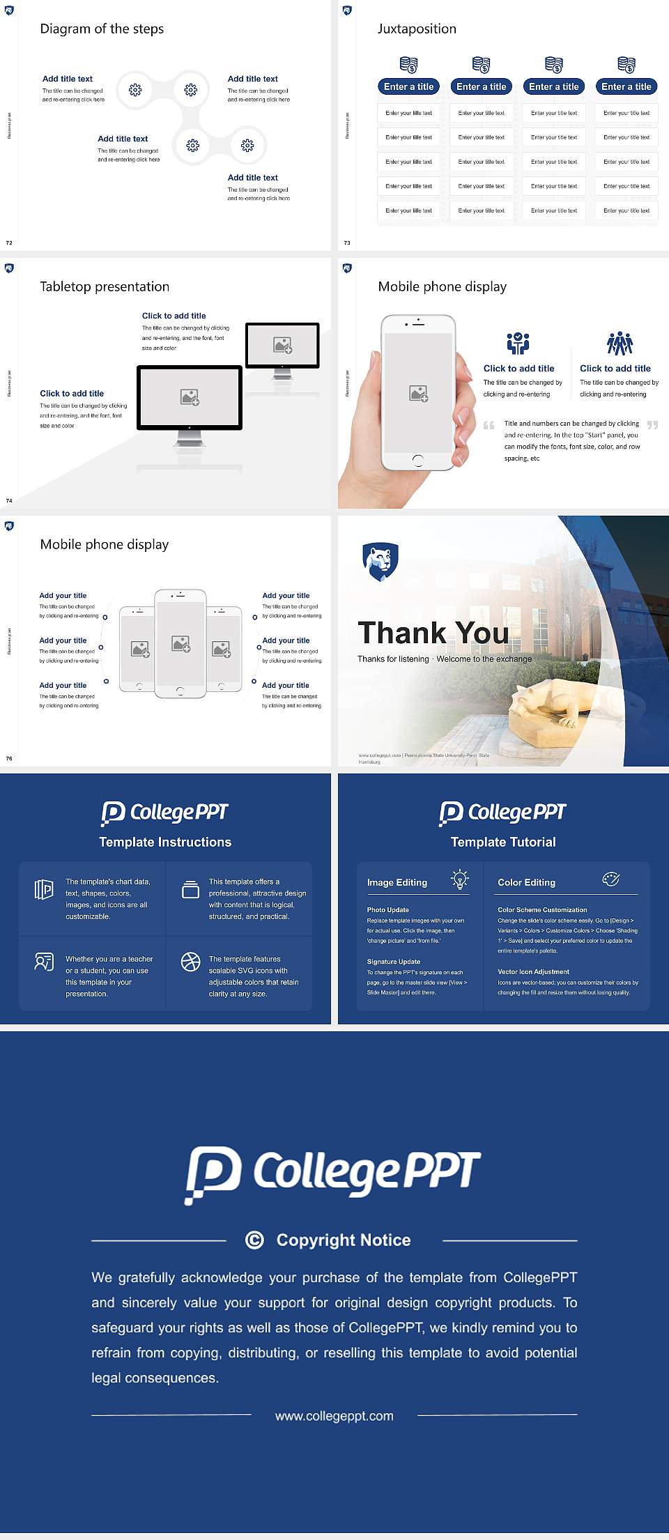 Pennsylvania State University-Penn State Harrisburg Competition/Entrepreneurship Contest PPT Template4:3 ratio PPT effect preview image9