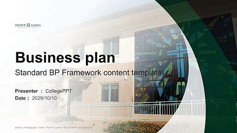 Point Loma Nazarene University Competition/Entrepreneurship Contest PPT Template