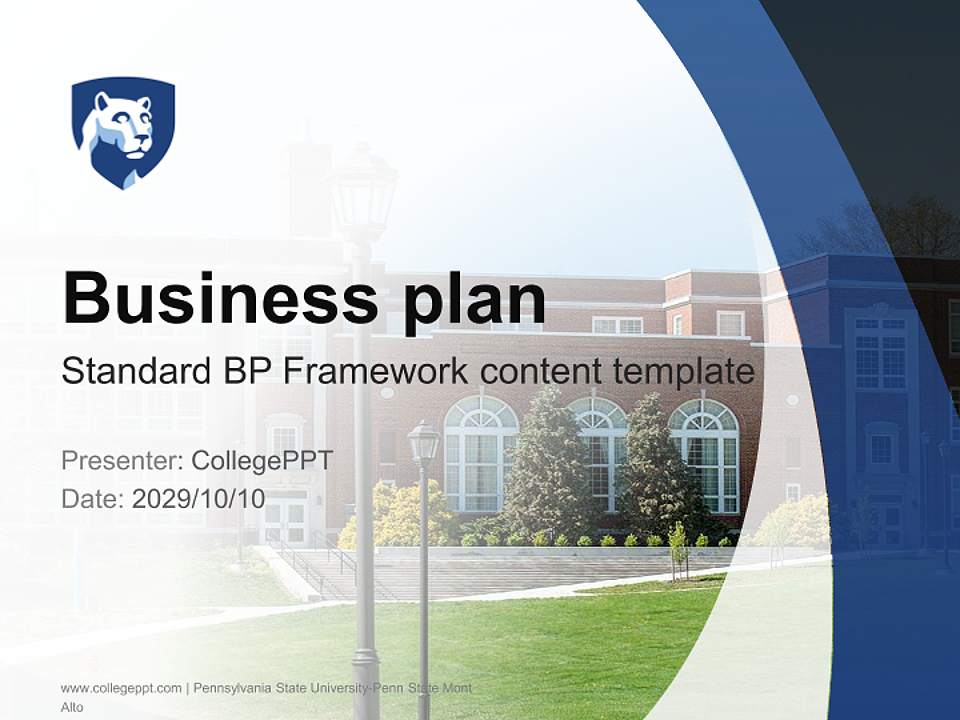 Pennsylvania State University-Penn State Mont Alto Competition/Entrepreneurship Contest PPT Template4:3 ratio PPT effect preview image9