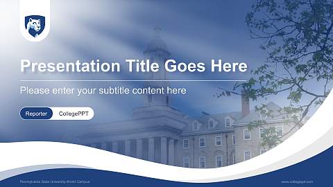 Pennsylvania State University-World Campus Lecture Sharing and Networking Event PPT Template