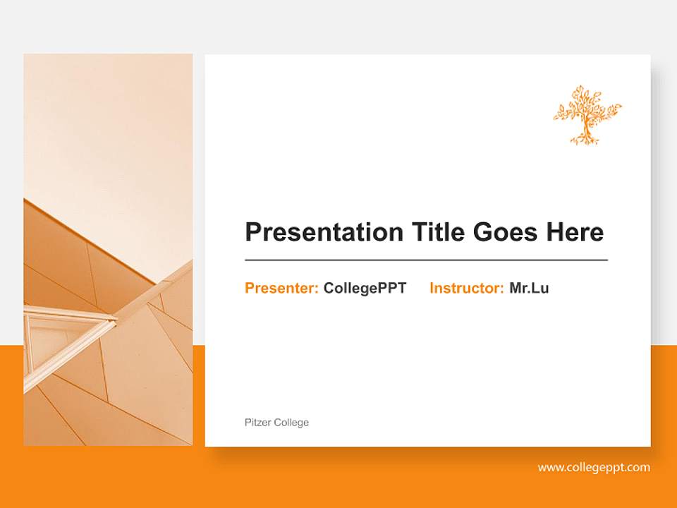 Pitzer College General Purpose PPT Template4:3 ratio PPT effect preview image6