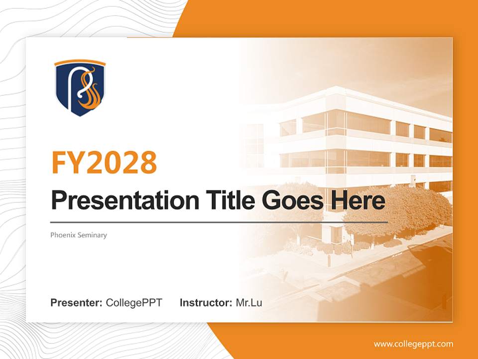 Phoenix Seminary Academic Presentation/Research Findings Report PPT Template4:3 ratio PPT effect preview image5