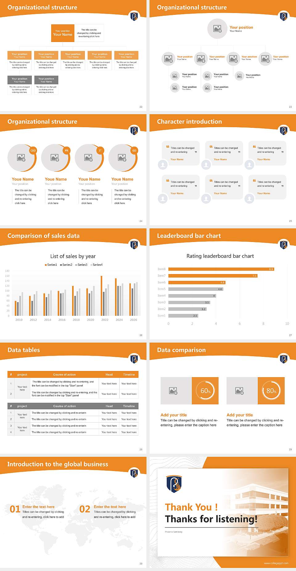 Phoenix Seminary Academic Presentation/Research Findings Report PPT Template4:3 ratio PPT effect preview image4