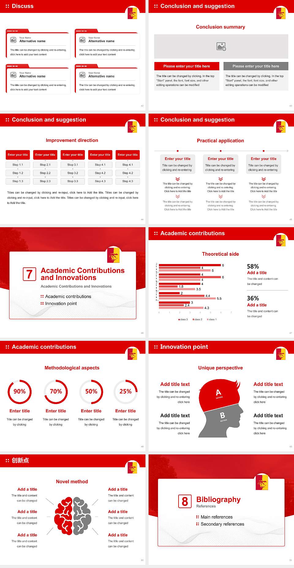 Pittsburg State University Graduation Thesis Defense PPT Template4:3 ratio PPT effect preview image6