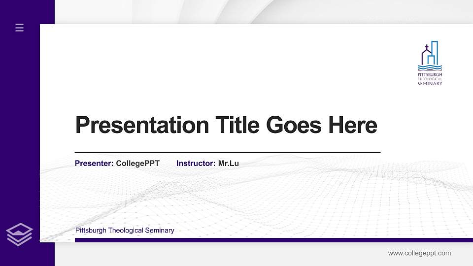 Pittsburgh Theological Seminary Thesis Proposal/Graduation Defense PPT Template16:9 ratio PPT effect preview image