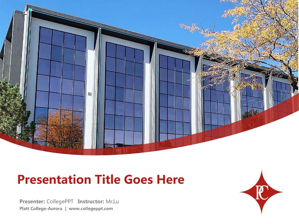 Platt College-Aurora Course/Courseware Creation PPT Template4:3 ratio PPT effect preview image5