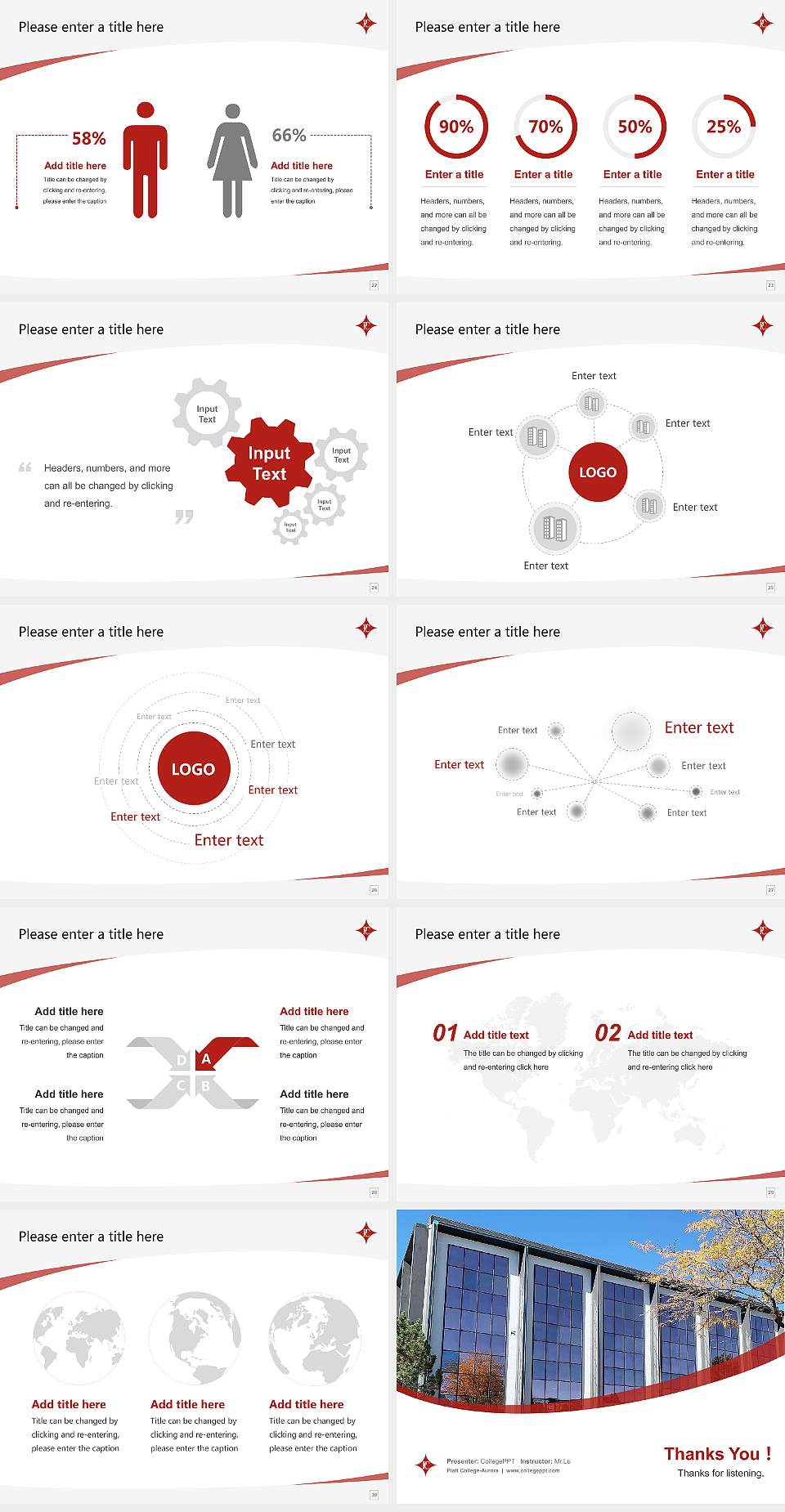 Platt College-Aurora Course/Courseware Creation PPT Template4:3 ratio PPT effect preview image4