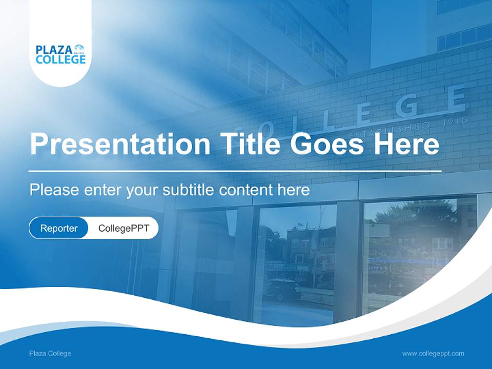 Plaza College Lecture Sharing and Networking Event PPT Template4:3 ratio PPT effect preview image4