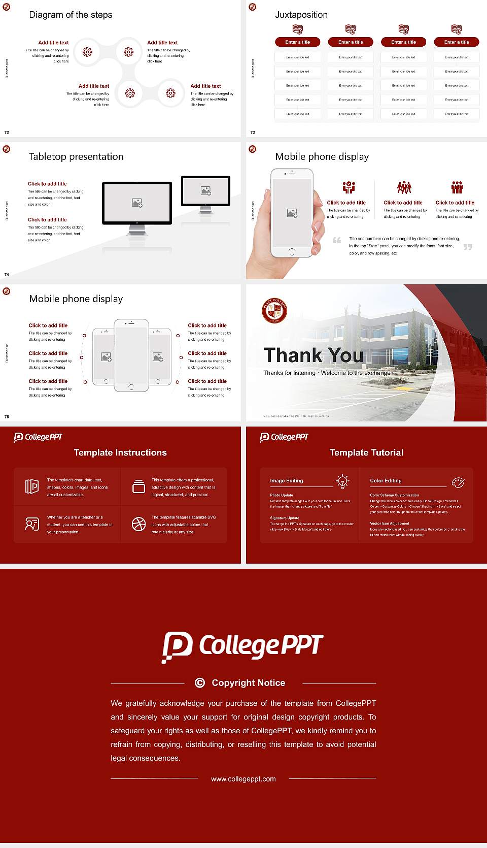 Platt College-Riverside Competition/Entrepreneurship Contest PPT Template16:9 ratio PPT effect preview image9