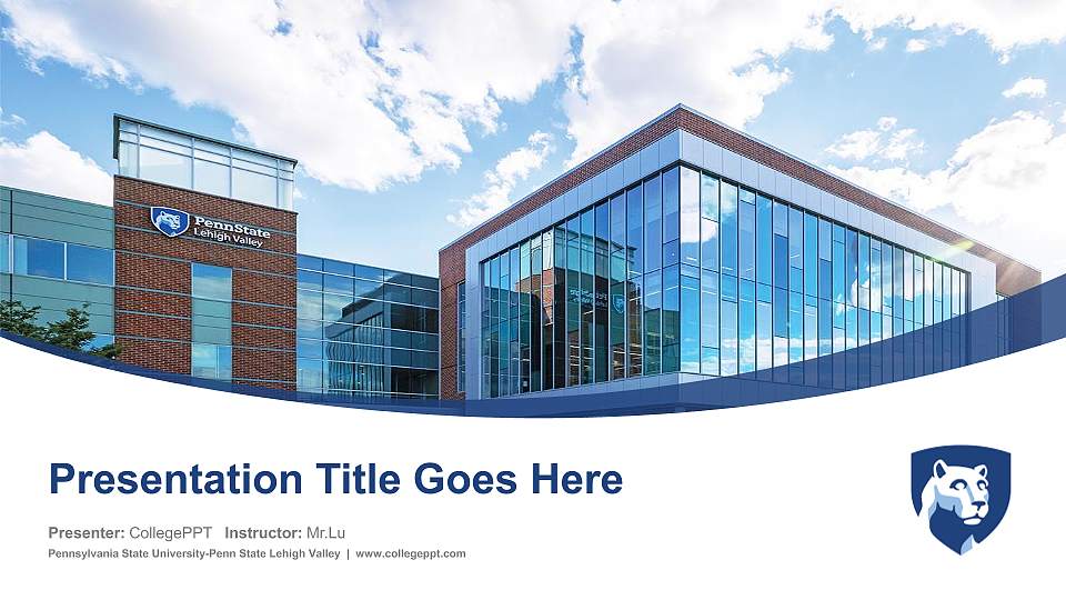 Pennsylvania State University-Penn State Lehigh Valley Course/Courseware Creation PPT Template16:9 ratio PPT effect preview image