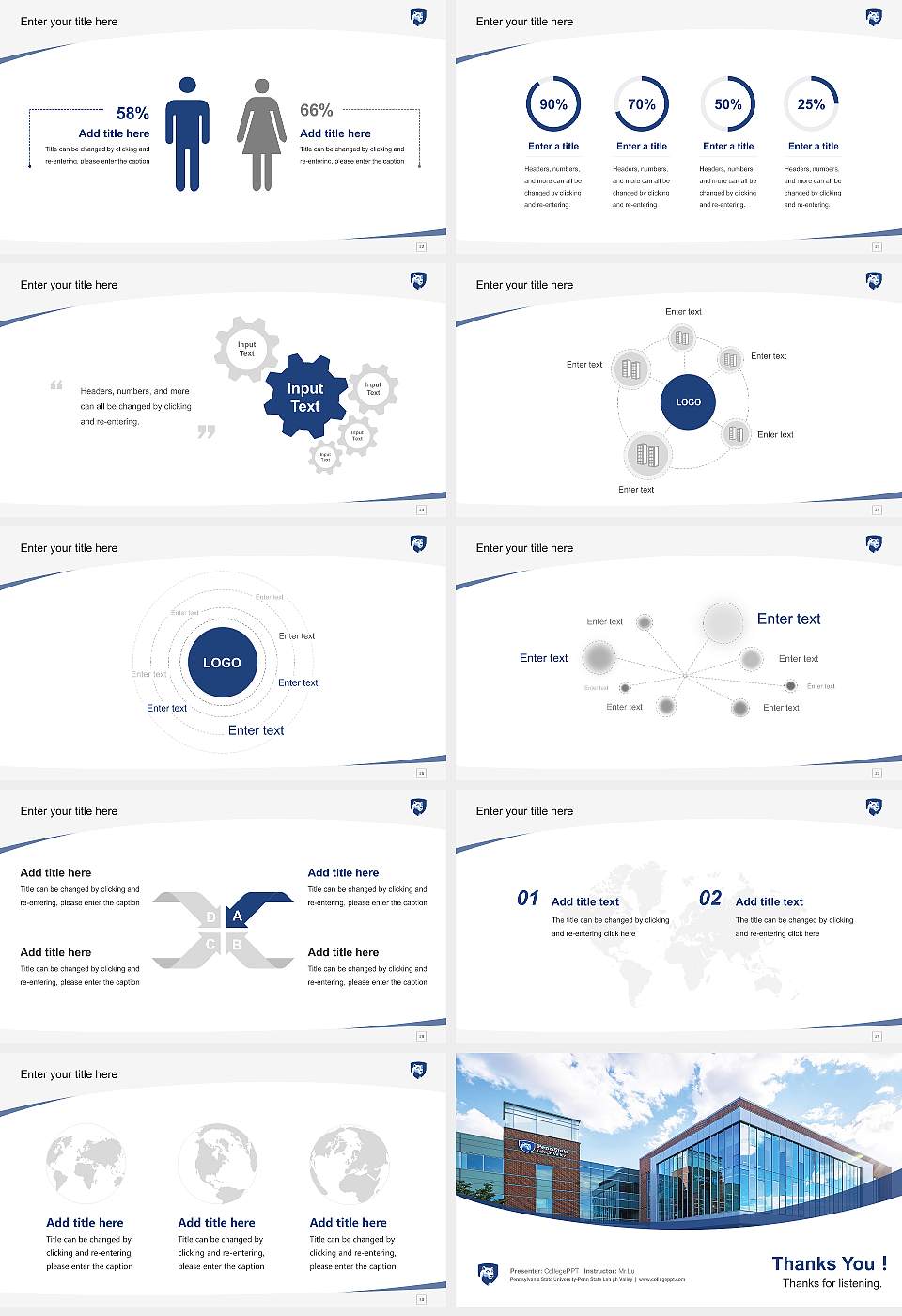 Pennsylvania State University-Penn State Lehigh Valley Course/Courseware Creation PPT Template16:9 ratio PPT effect preview image4