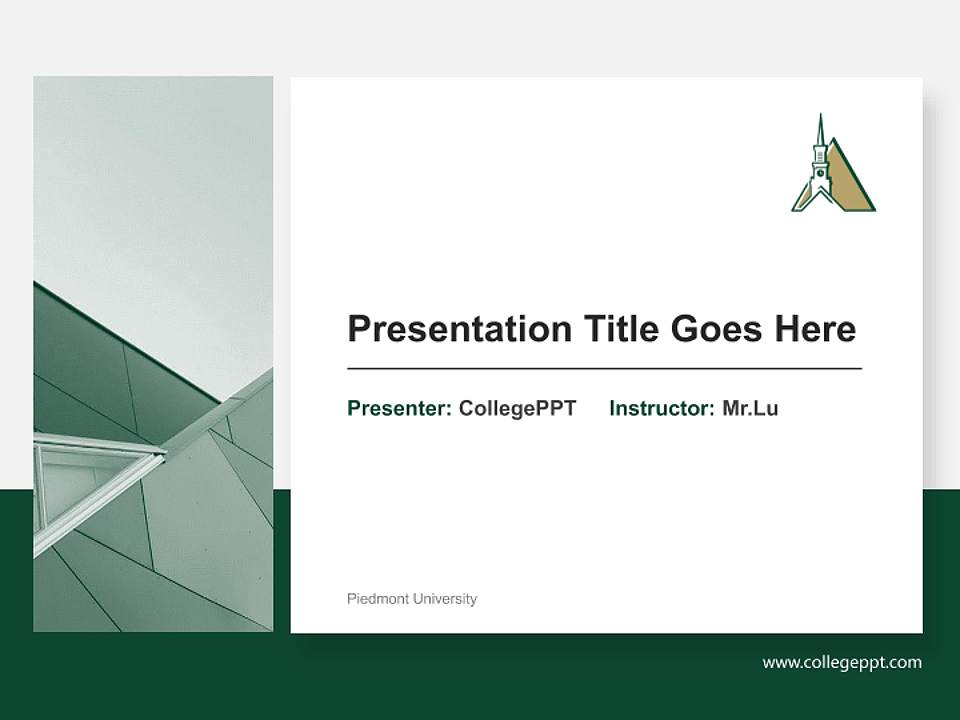 Piedmont University General Purpose PPT Template4:3 ratio PPT effect preview image6