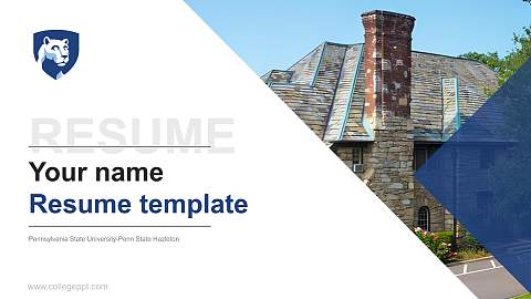Pennsylvania State University-Penn State Hazleton Resume PPT Template