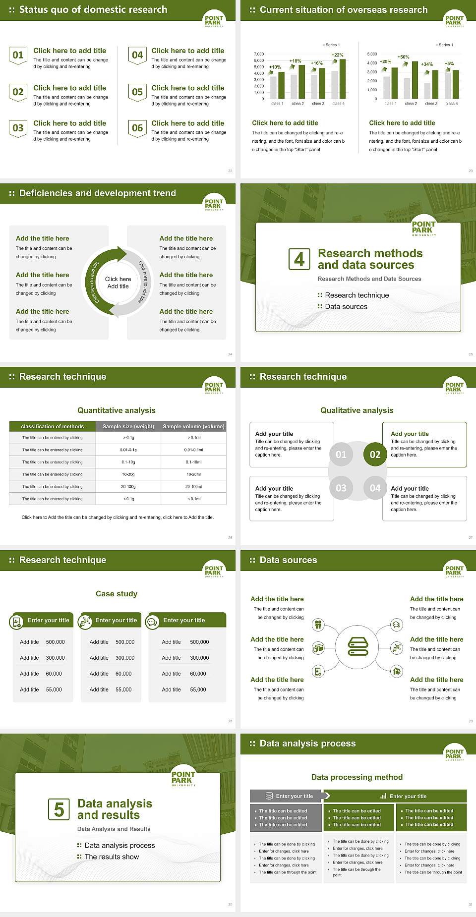 Point Park University Graduation Thesis Defense PPT Template4:3 ratio PPT effect preview image4