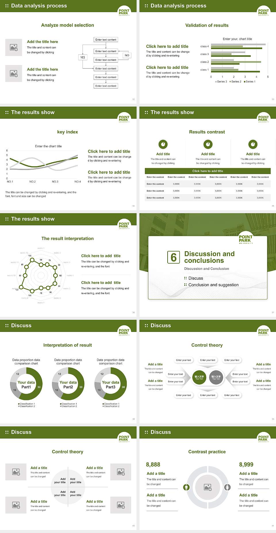 Point Park University Graduation Thesis Defense PPT Template4:3 ratio PPT effect preview image5