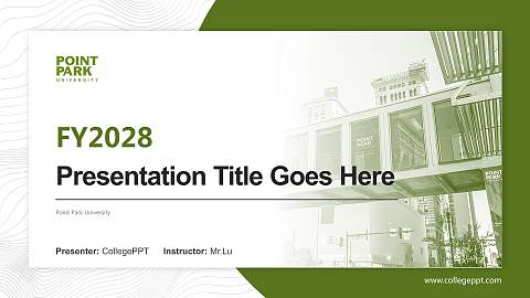Point Park University Academic Presentation/Research Findings Report PPT Template