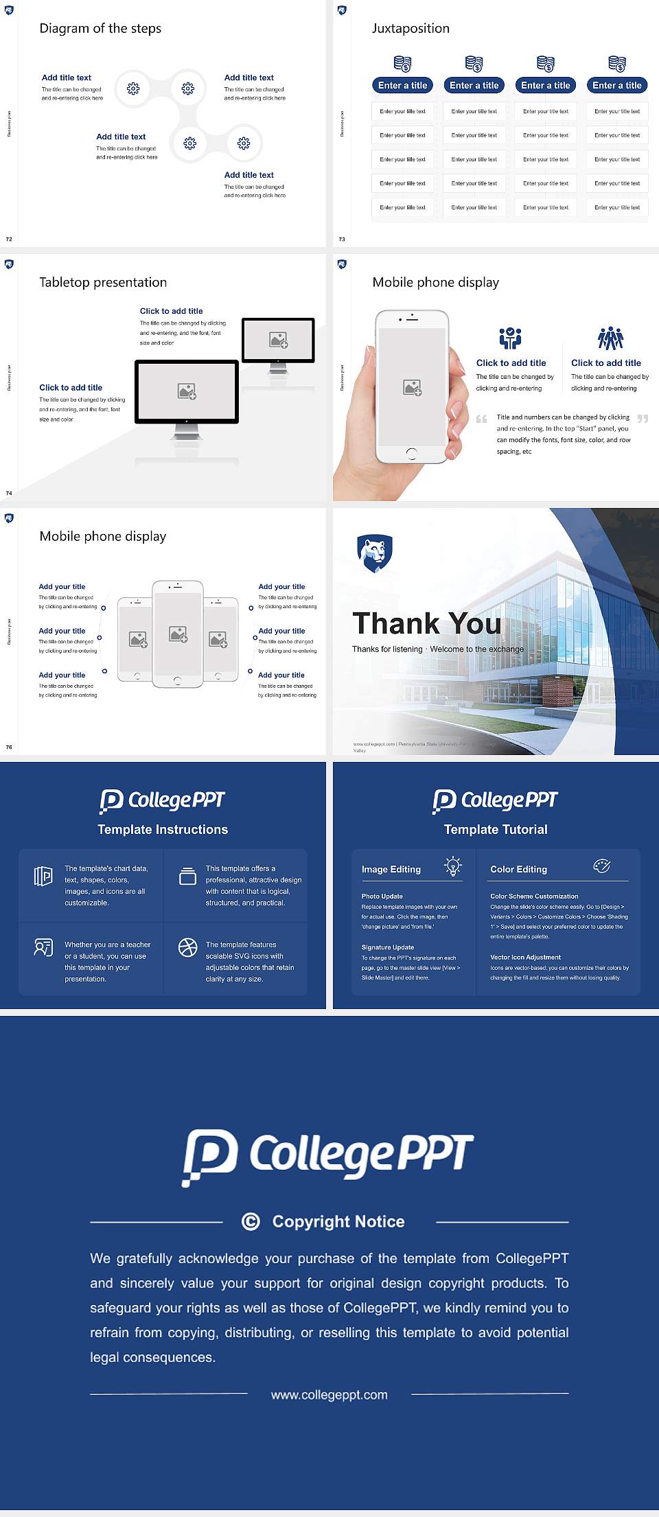 Pennsylvania State University-Penn State Lehigh Valley Competition/Entrepreneurship Contest PPT Template4:3 ratio PPT effect preview image9