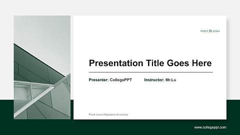 Point Loma Nazarene University General Purpose PPT Template
