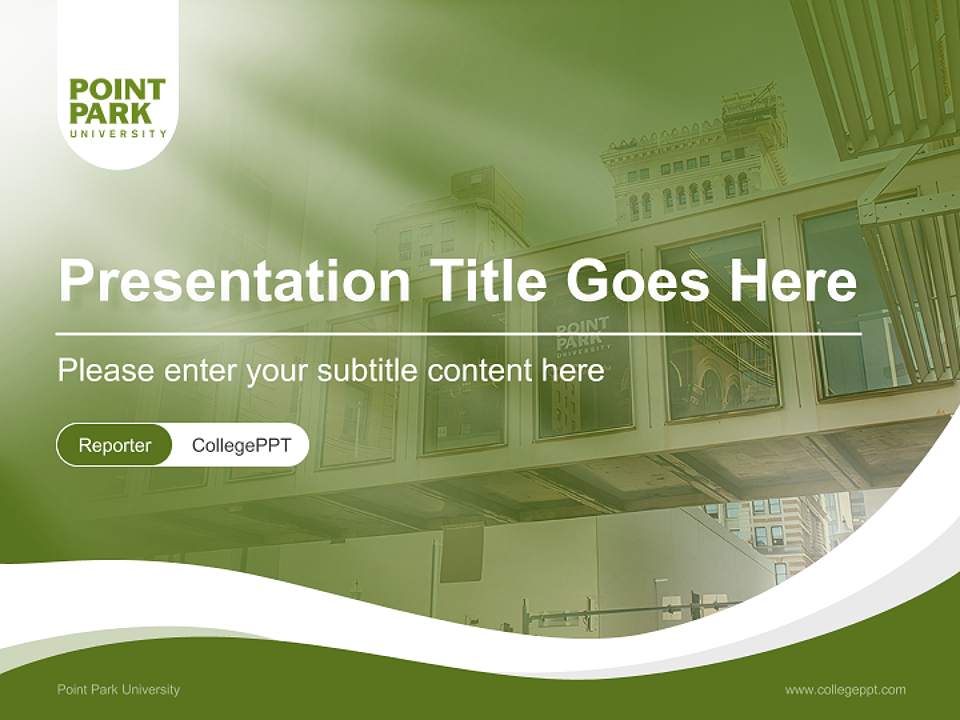 Point Park University Lecture Sharing and Networking Event PPT Template4:3 ratio PPT effect preview image4