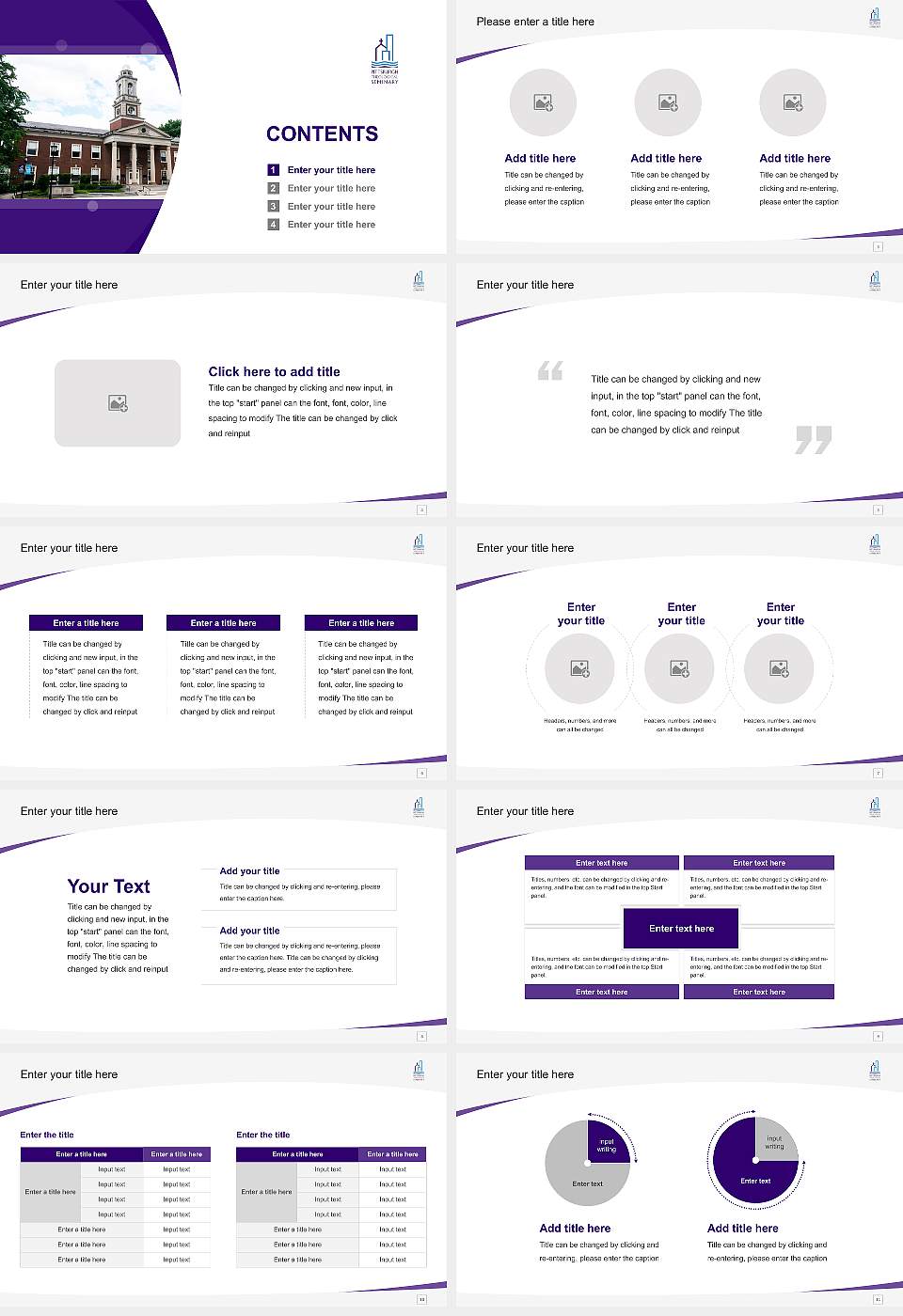 Pittsburgh Theological Seminary Course/Courseware Creation PPT Template16:9 ratio PPT effect preview image2