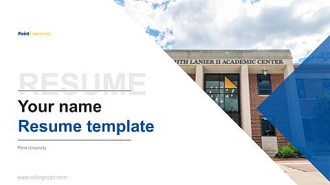 Point University Resume PPT Template
