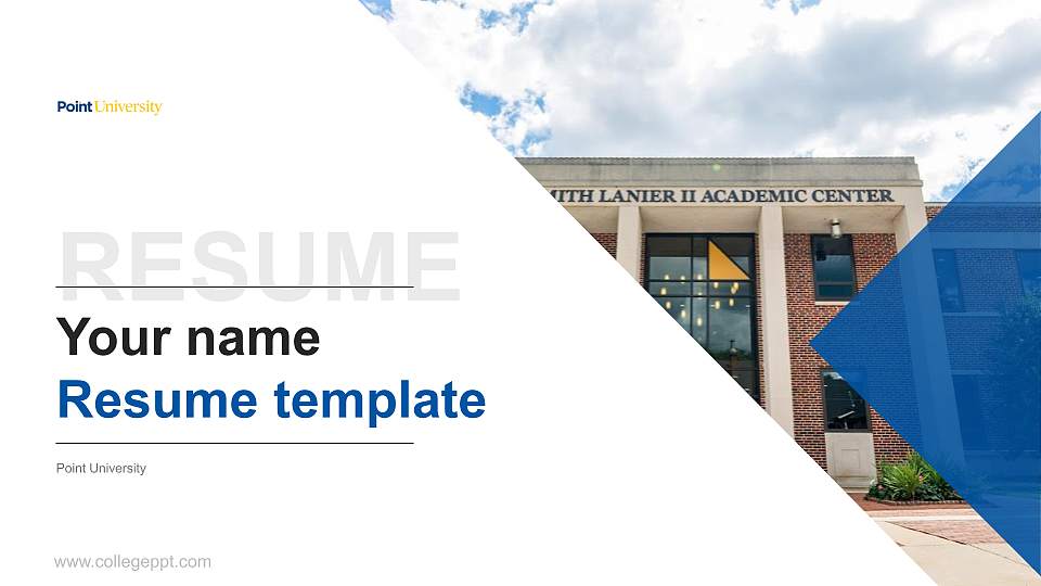 Point University Resume PPT Template16:9 ratio PPT effect preview image