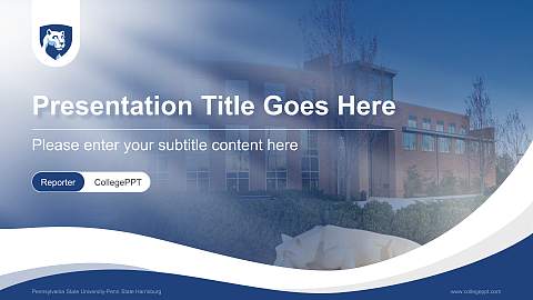Pennsylvania State University-Penn State Harrisburg Lecture Sharing and Networking Event PPT Template